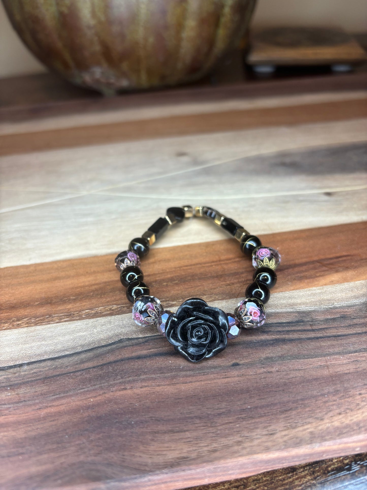 Black Rose Bracelet