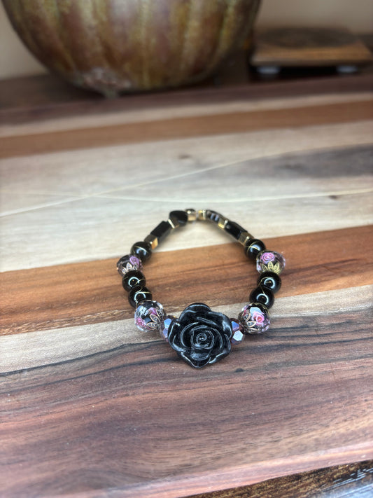 Black Rose Bracelet