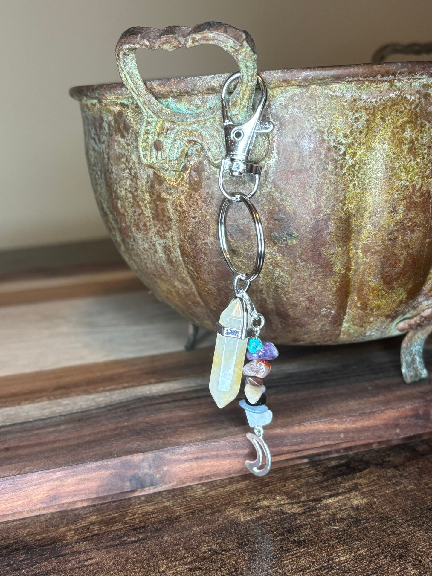 Yellow Jade Keychain