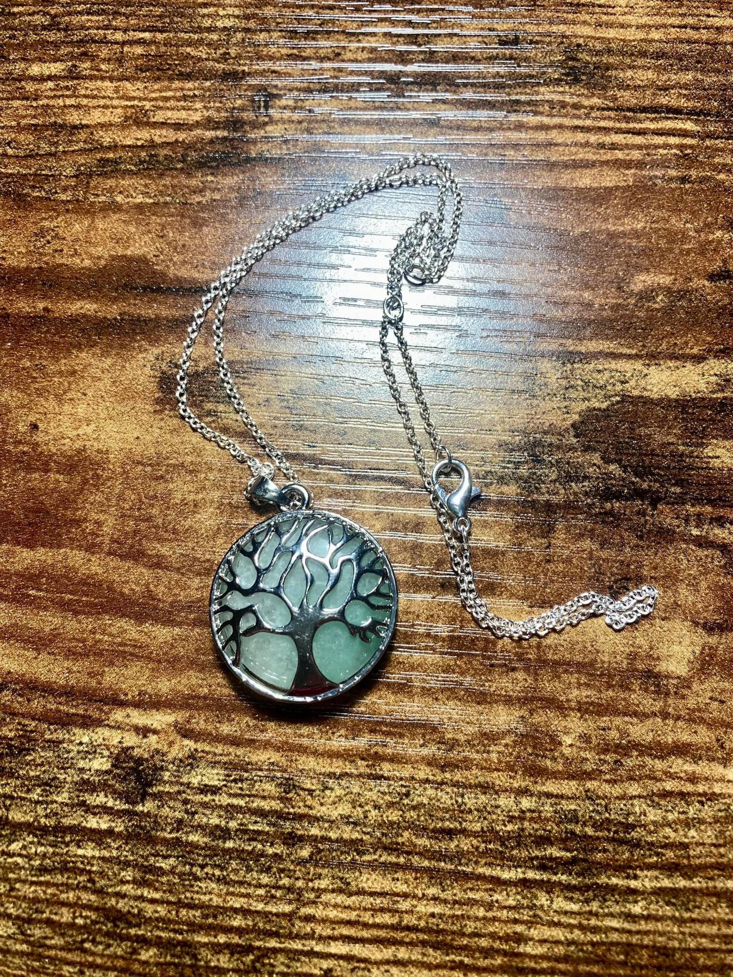 Agate Stone Tree Necklace