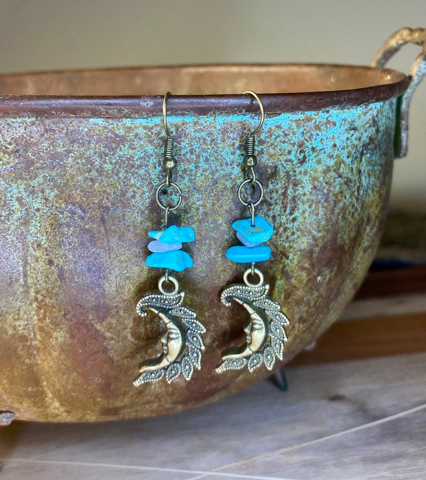 Turquoise Sun Earrings