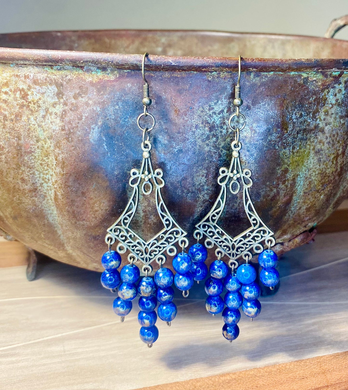 Blue & Gold Dangle