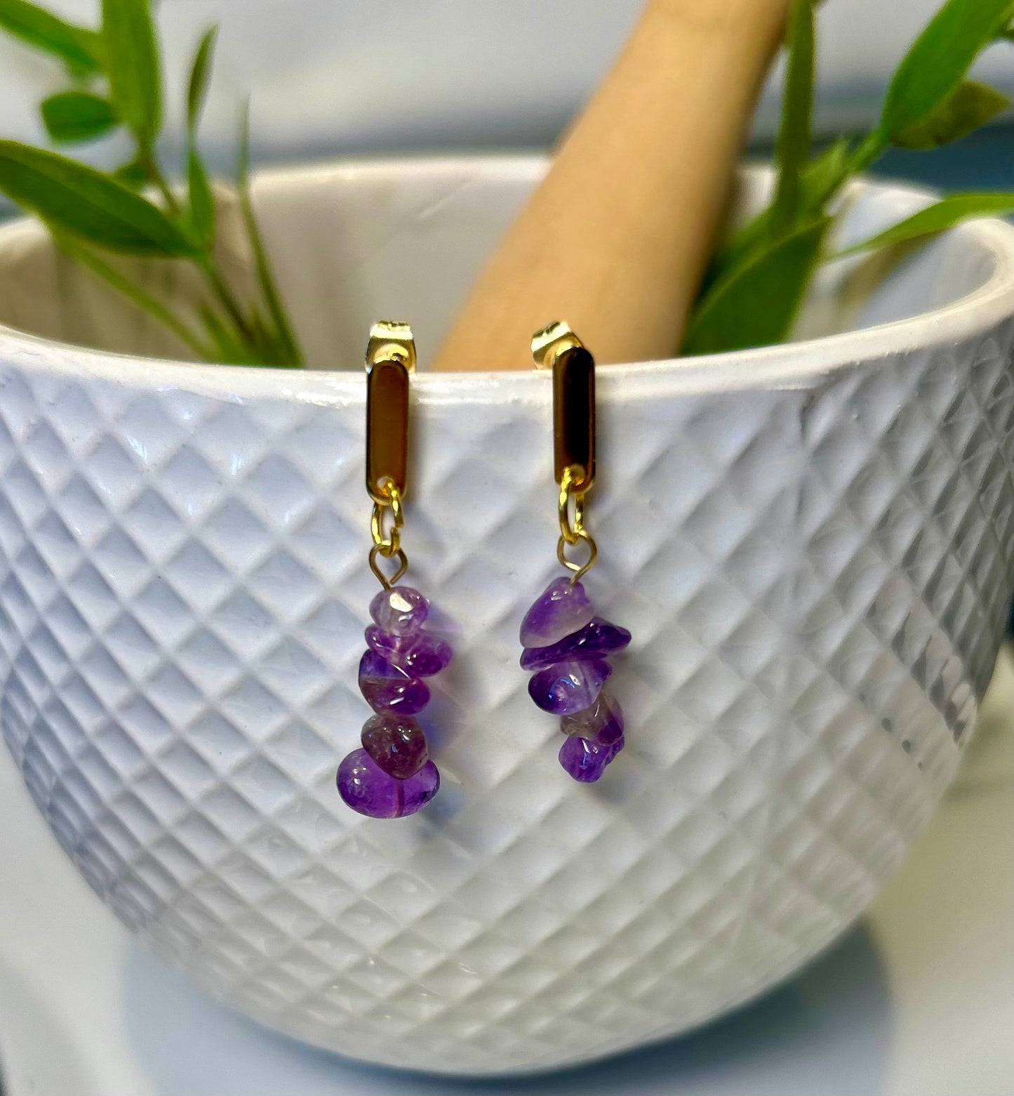 Amethyst Stone Earrings